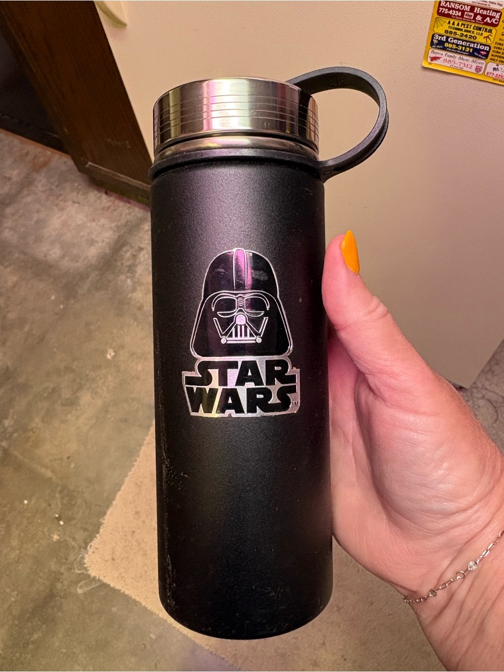 Star Wars Black Stainless Travel Bottle - Darth Vader Logo - never used